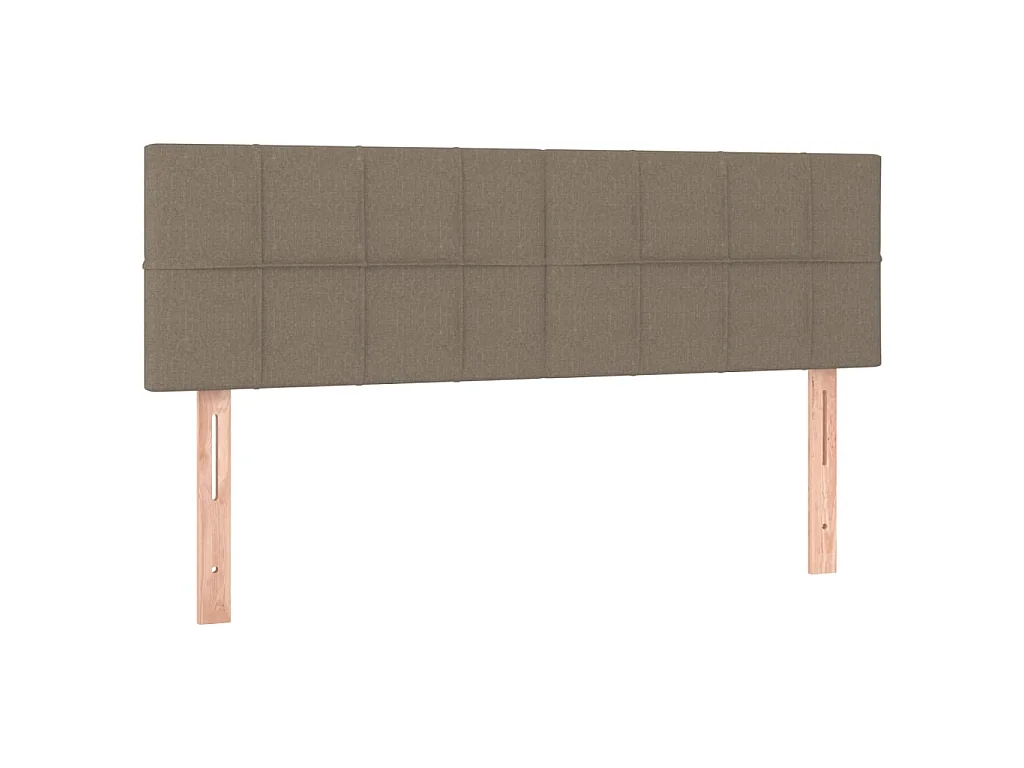 Boxspring met matras stof taupe 140x200 cm