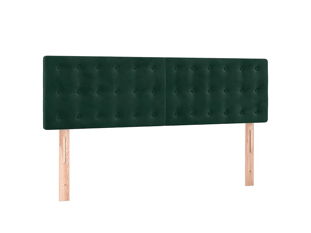 Giroletto a Molle con Materasso Verde Scuro 140x190 cm Velluto