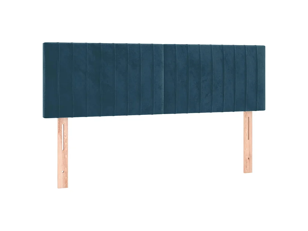 Cama com molas/colchão 140x200 cm veludo azul-escuro