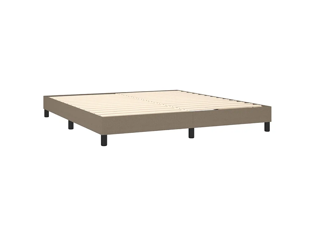 Boxspringbett mit Matratze Taupe 160x200 cm Stoff