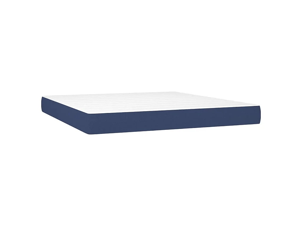 Boxspring met matras en LED stof blauw 180x200 cm