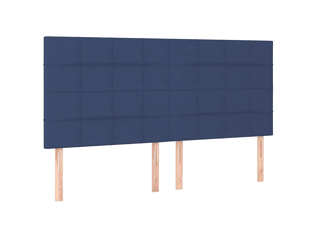 Boxspring met matras en LED stof blauw 180x200 cm