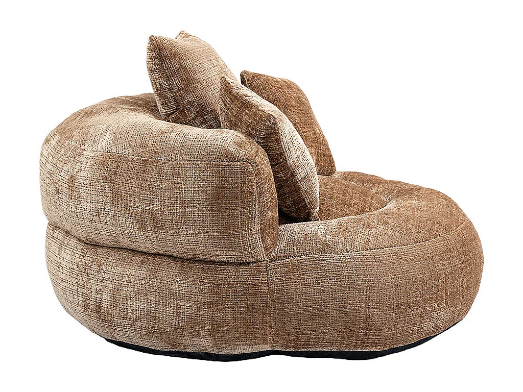 Canapé bean bag dossier haut 3 coussins gaming intérieur extérieur adulte enfant café chenille