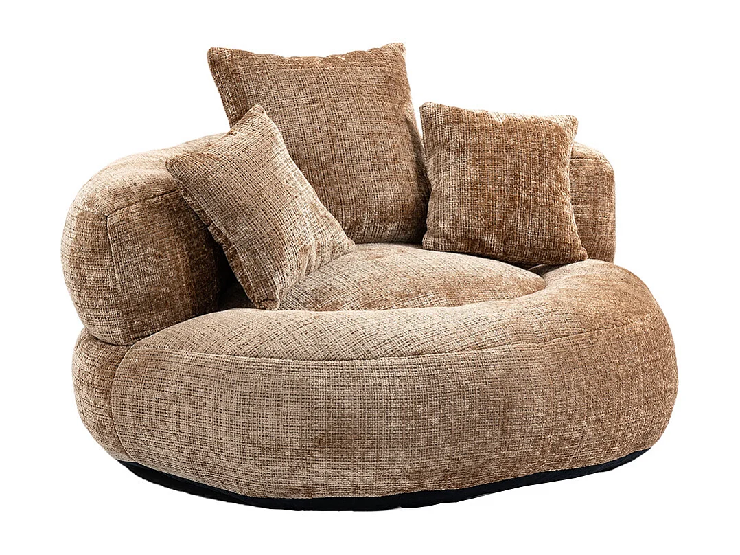 Canapé bean bag dossier haut 3 coussins gaming intérieur extérieur adulte enfant café chenille