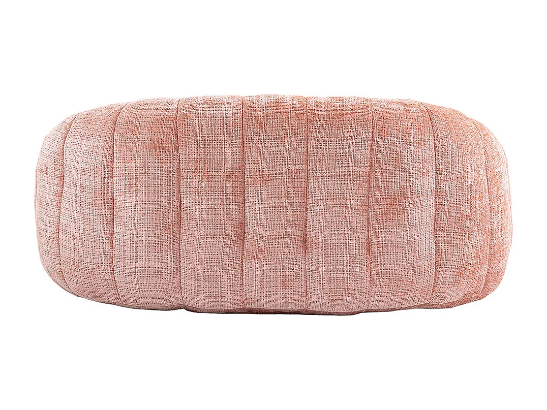 Canapé bean bag dossier haut rose chenille intérieur extérieur