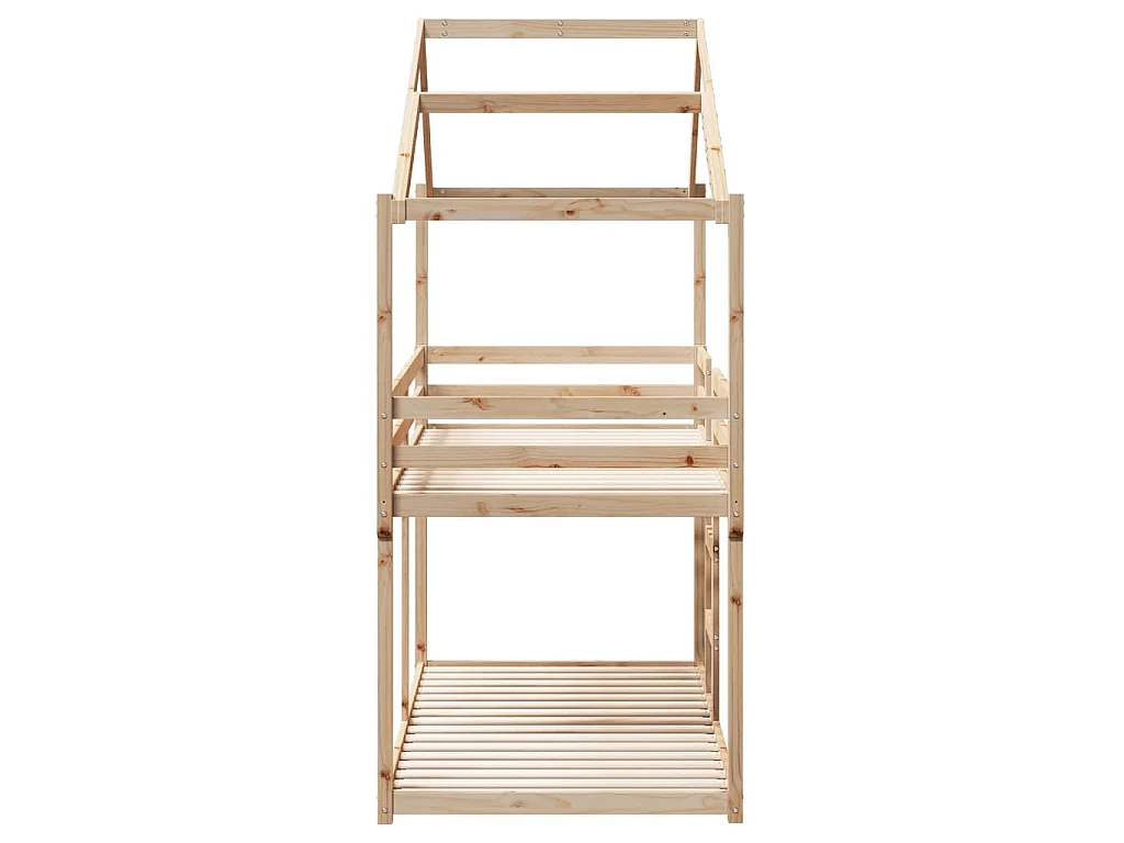 Lit superposé sans matelas 80x200 cm bois de pin massif