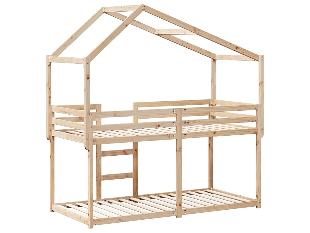 Lit superposé sans matelas 80x200 cm bois de pin massif