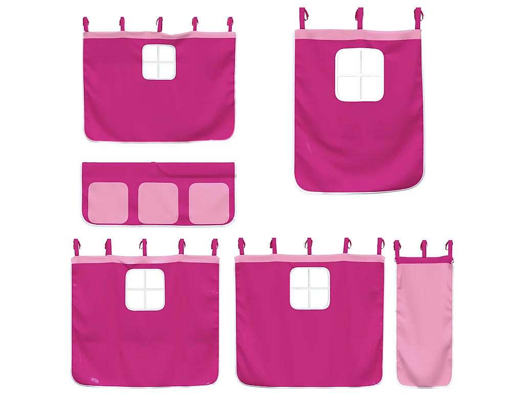 Lit superposé sans matelas rose 80x200 cm bois de pin massif