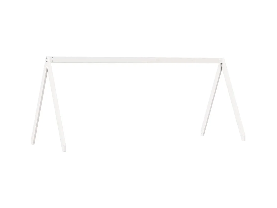 Lit superposé sans matelas blanc 90x190 cm bois de pin massif