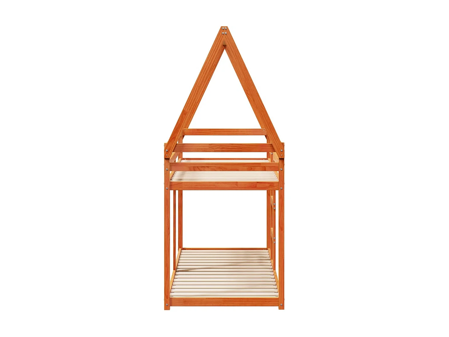 Lit superposé sans matelas cire marron 80x200 cm pin massif