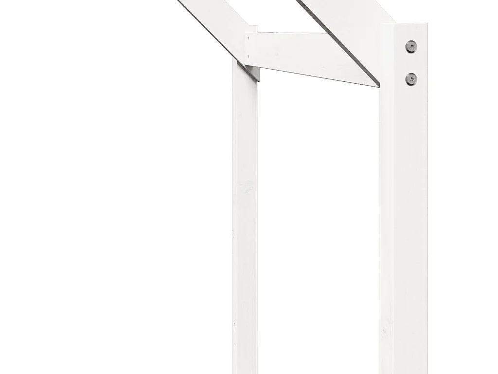 Letto a Castello senza Materasso Bianco 90x190cm Massello Pino