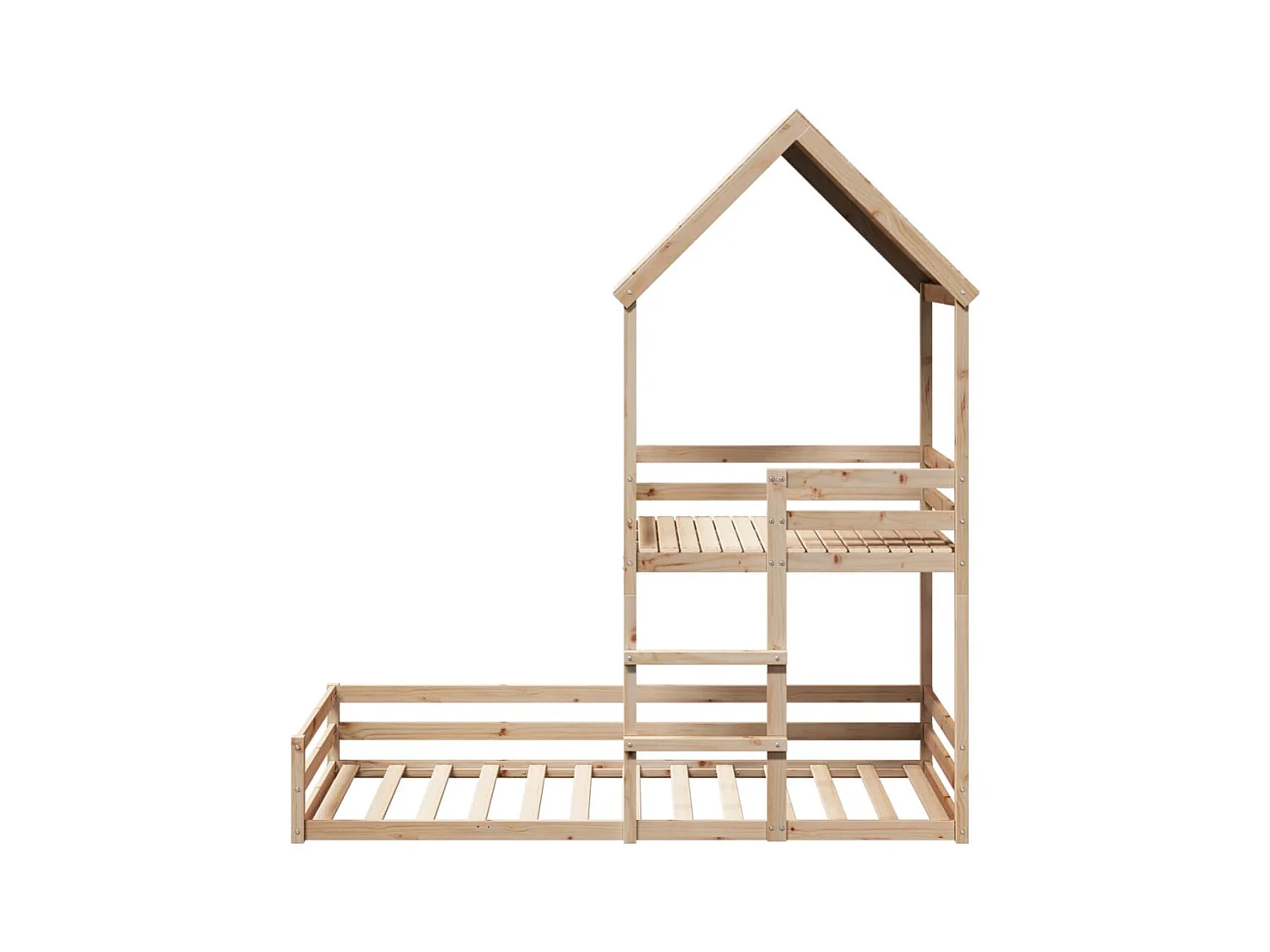 Lit superposé sans matelas 80x200 cm bois de pin massif