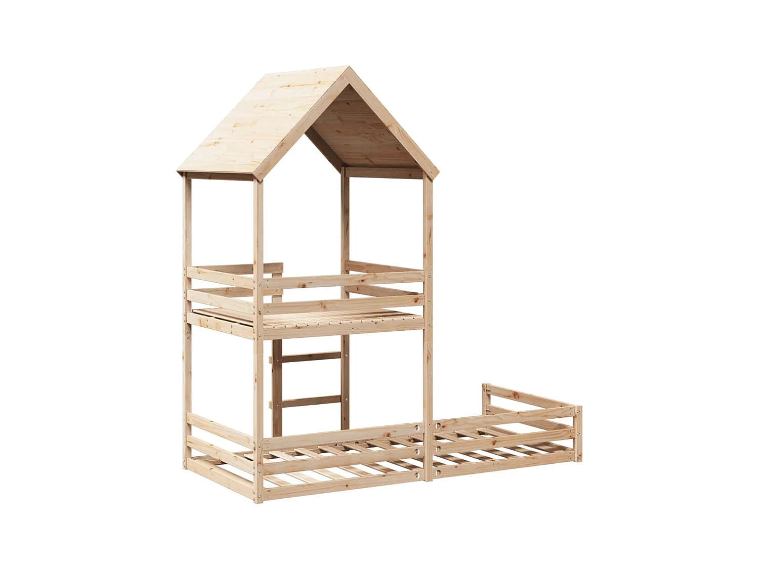 Lit superposé sans matelas 80x200 cm bois de pin massif