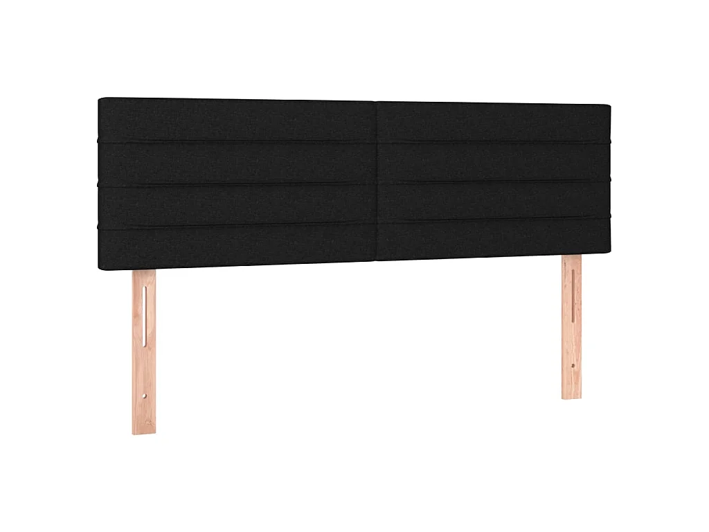 Boxspring met matras en LED stof zwart 140x200 cm