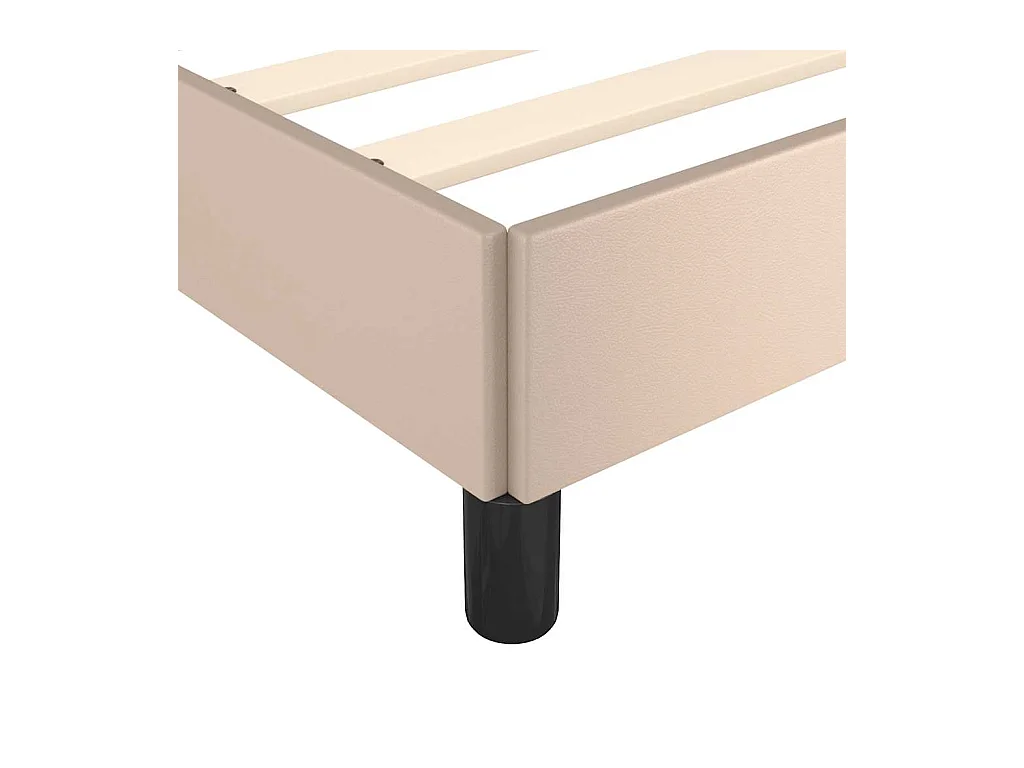 Cadre de lit avec tête de lit sans matelas cappuccino 90x190 cm