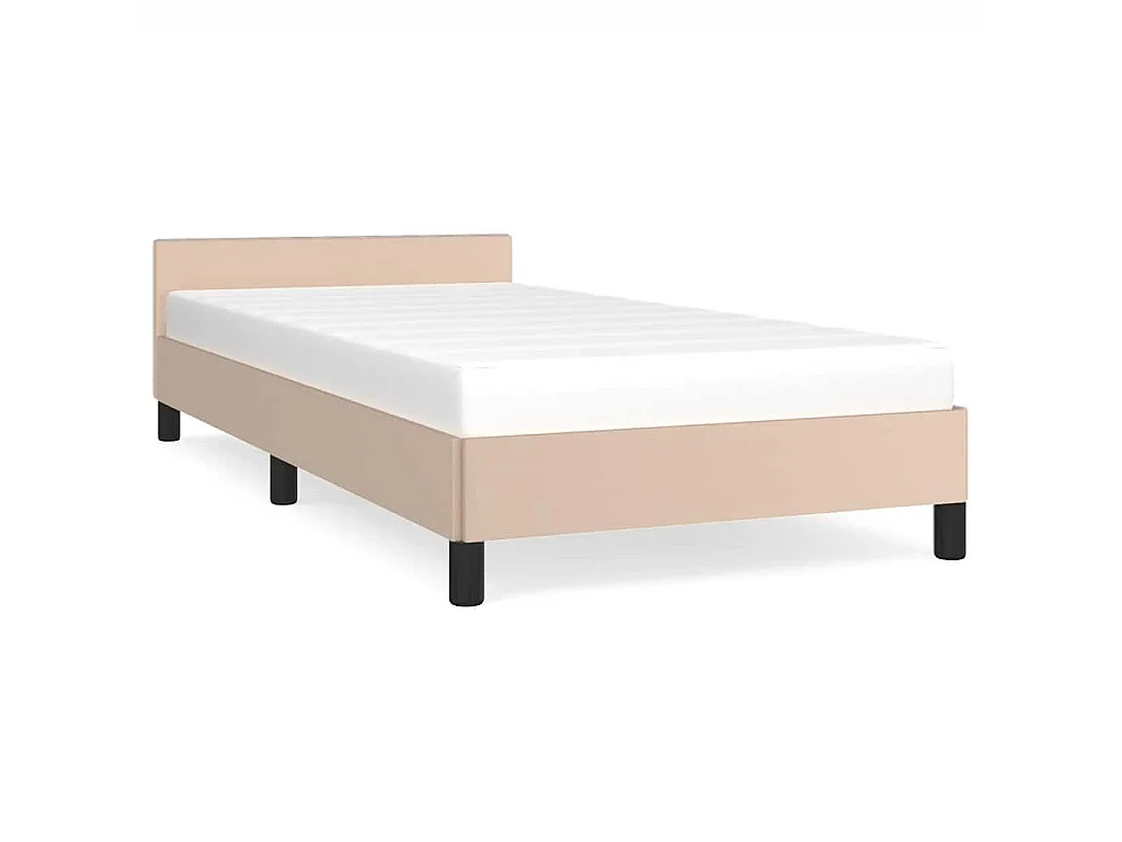 Giroletto con Testiera senza Materasso Cappuccino 90x190 cm