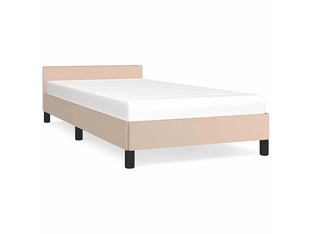 Giroletto con Testiera senza Materasso Cappuccino 90x190 cm