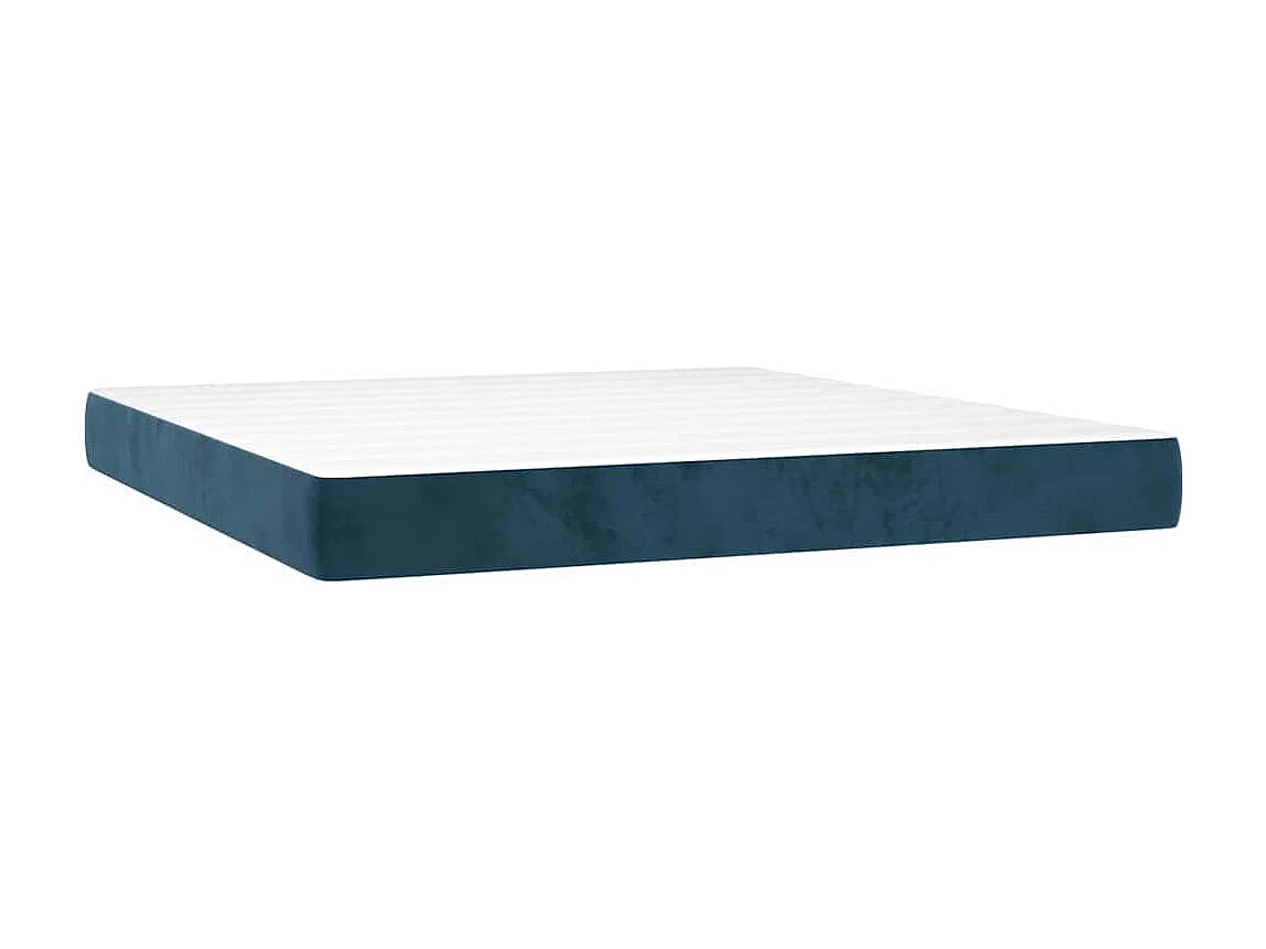 Boxspringbett mit Matratze Dunkelblau 180x200 cm Samt