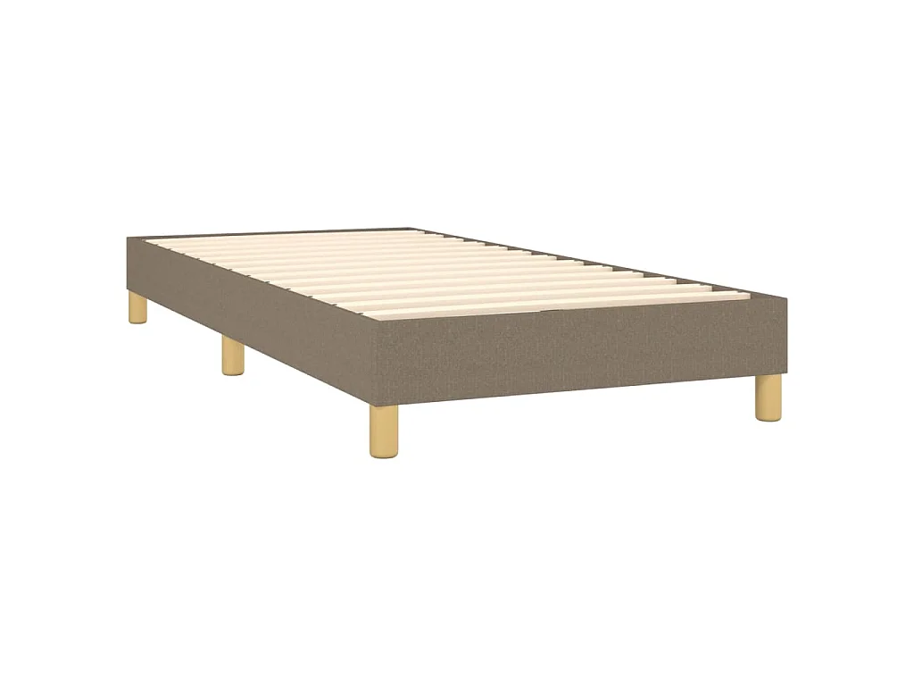 Sommier à lattes de lit avec matelas Taupe 90x190 cm Tissu