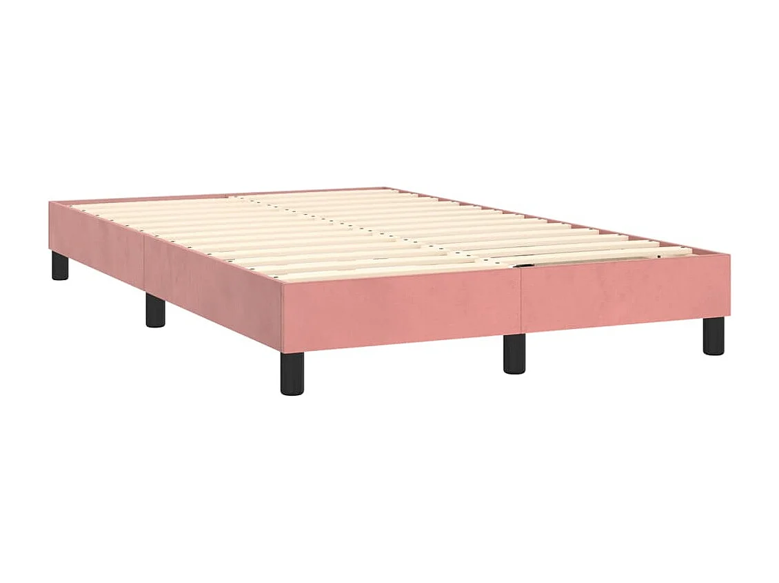 Sommier à lattes de lit avec matelas Rose 120x200 cm Velours