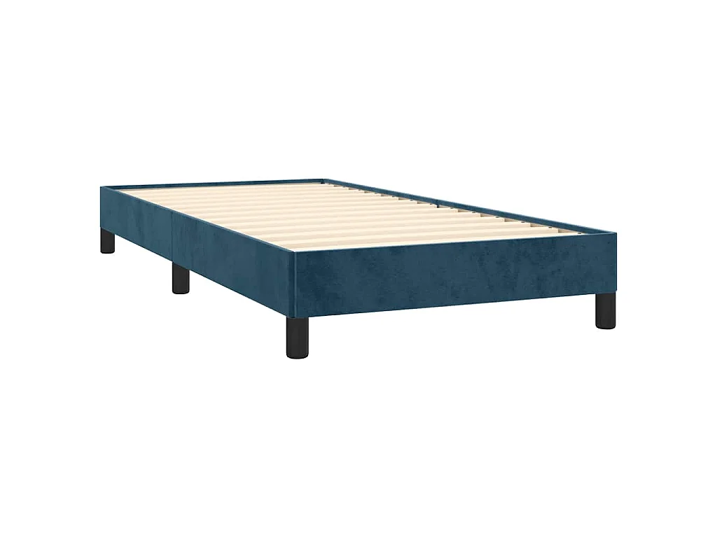 Boxspringbett mit Matratze Dunkelblau 90x200 cm Samt