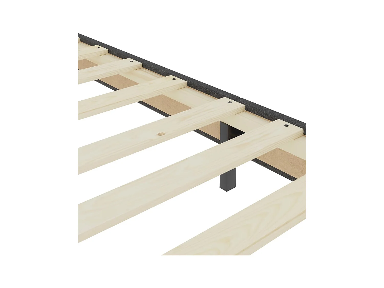 Sommier à lattes de lit Gris foncé Tissu 140x200 cm