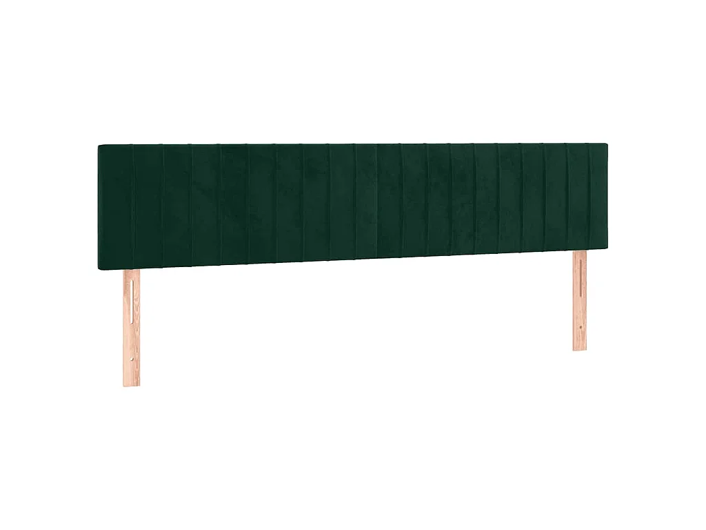 Sommier à lattes de lit et matelas Vert foncé 160x200cm Velours
