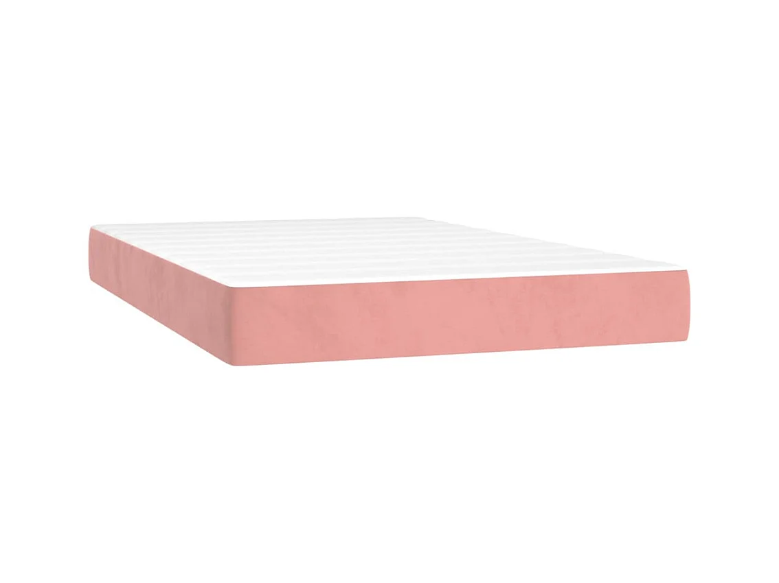 Boxspring met matras fluweel roze 120x200 cm