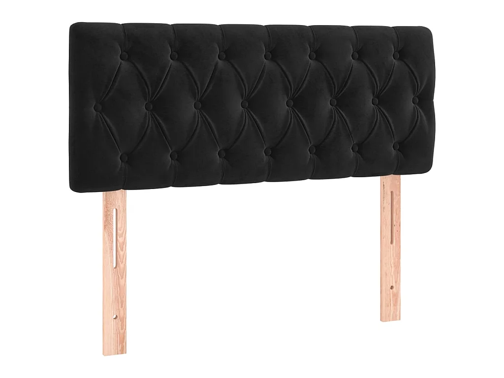 Sommier à lattes de lit avec matelas Noir 90x190 cm Velours