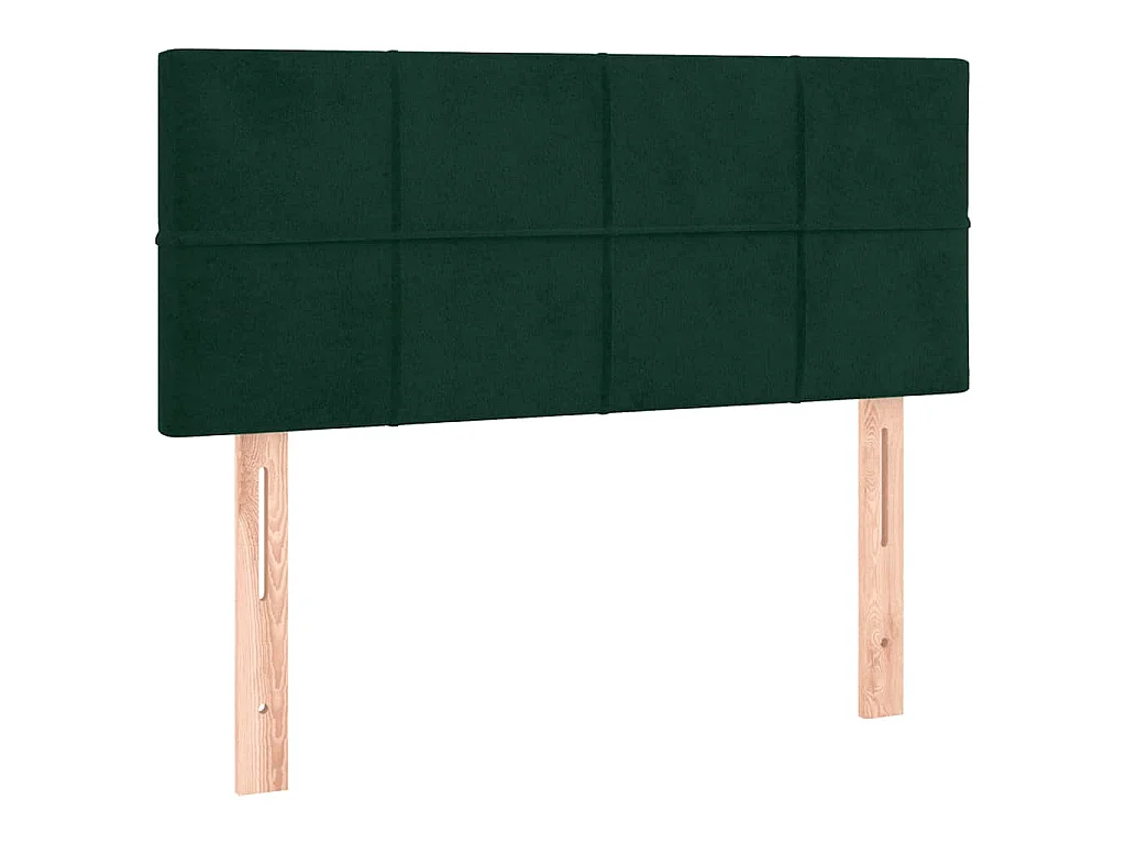 Sommier à lattes de lit avec matelas Vert foncé 100x200 cm