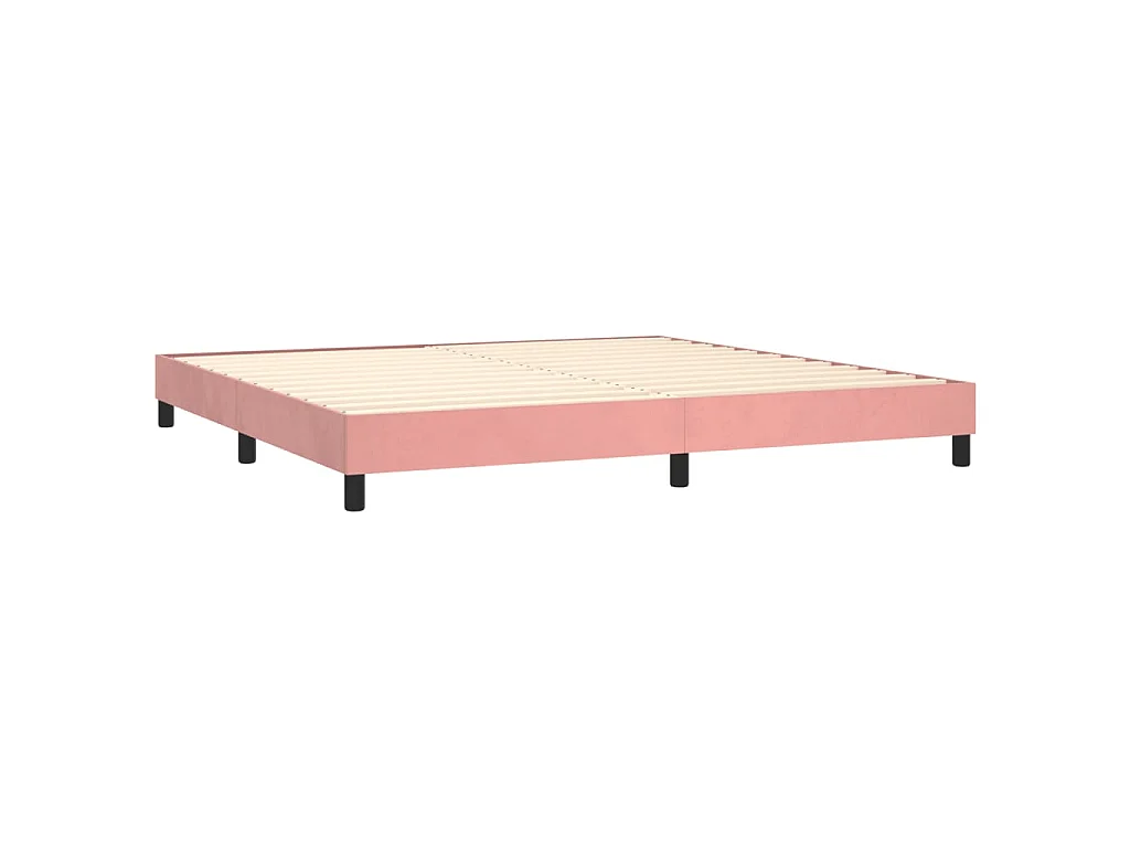 Sommier à lattes de lit avec matelas Rose 200x200 cm Velours