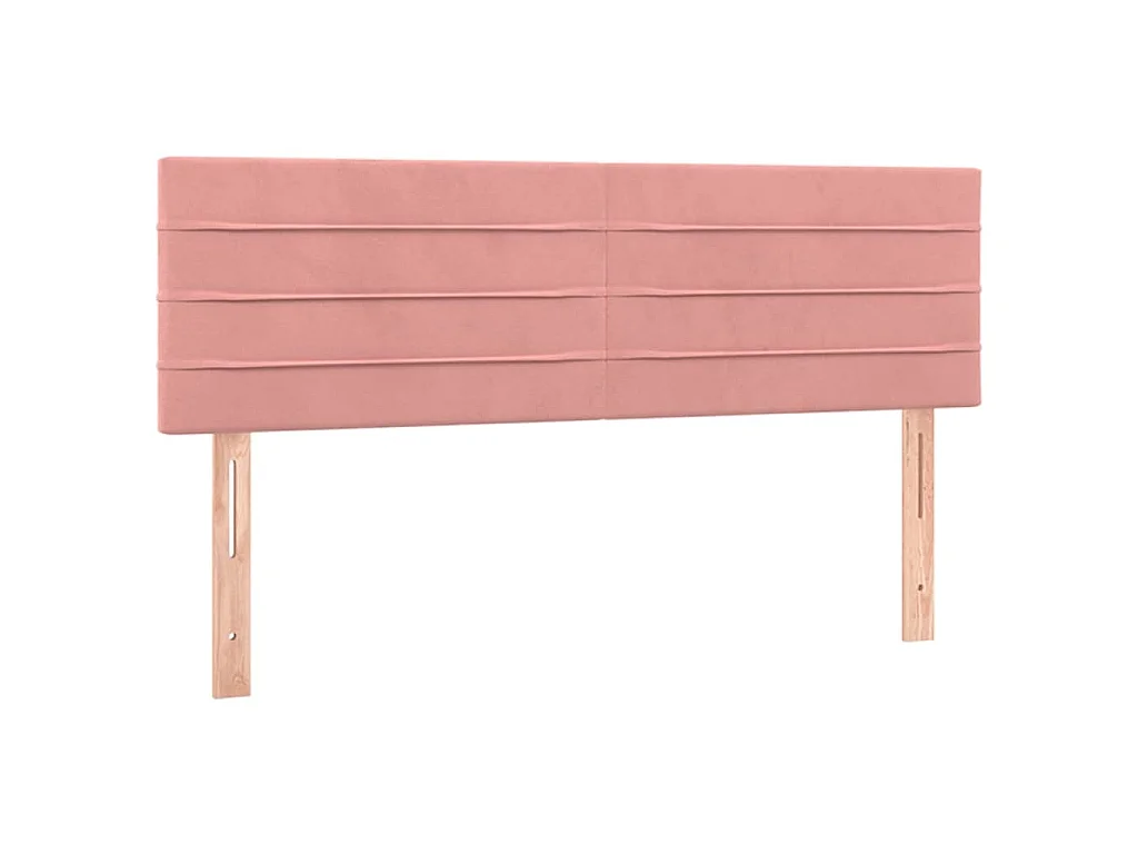 Boxspringbett mit Matratze Rosa 140x200 cm Samt