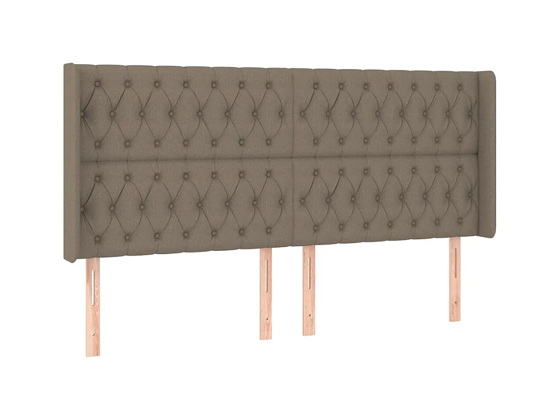 Boxspringbett mit Matratze & LED Taupe 200x200 cm Stoff