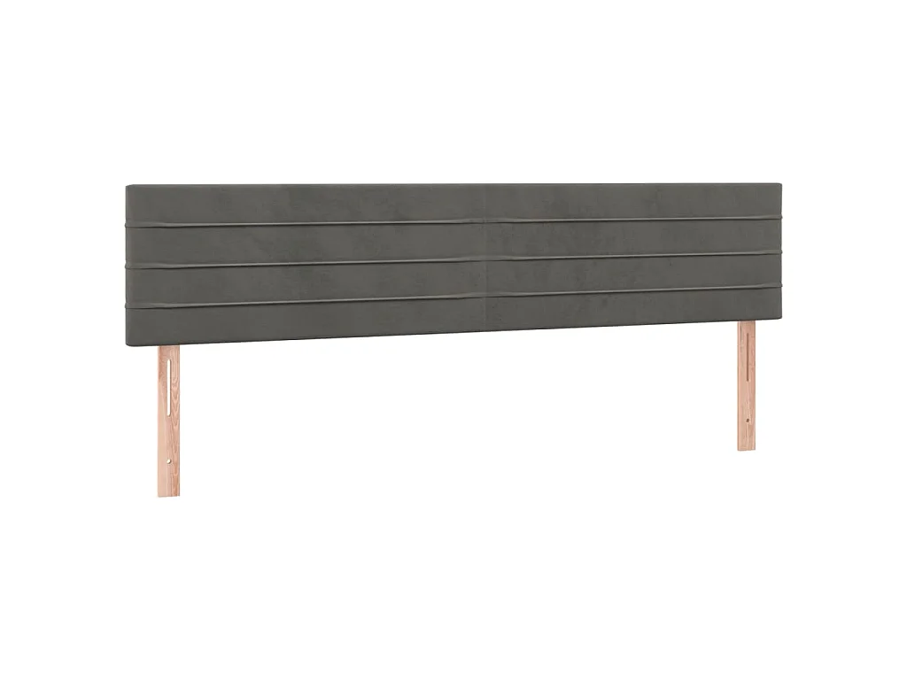 Sommier à lattes de lit et matelas Gris foncé 160x200cm Velours