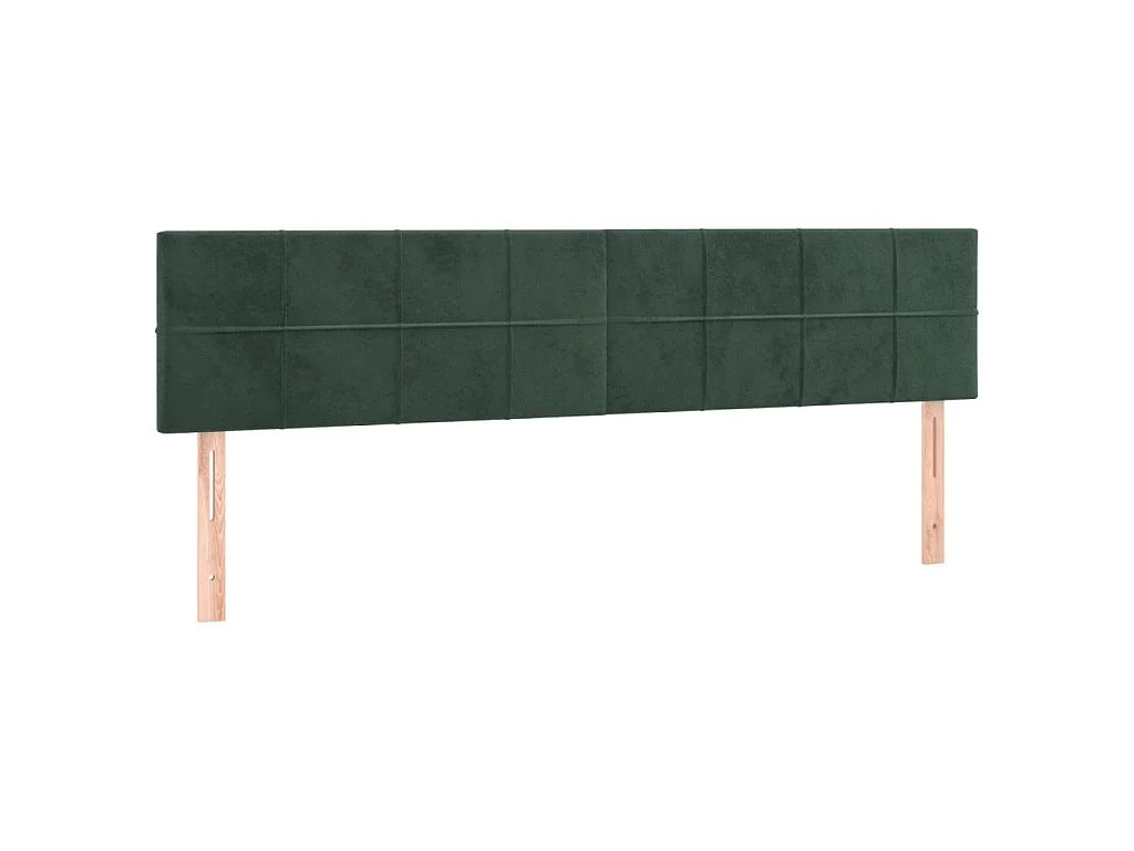 Sommier à lattes de lit et matelas Vert foncé 200x200cm Velours