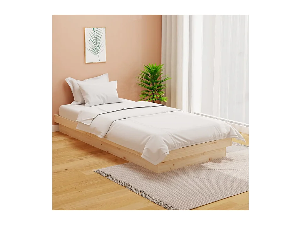 Cadre de lit sans matelas bois massif