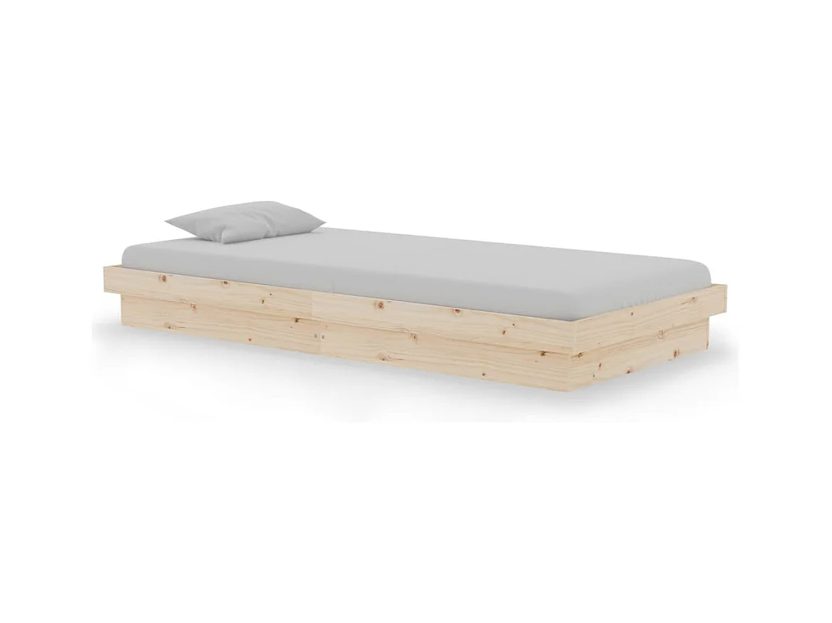 Cadre de lit sans matelas bois massif