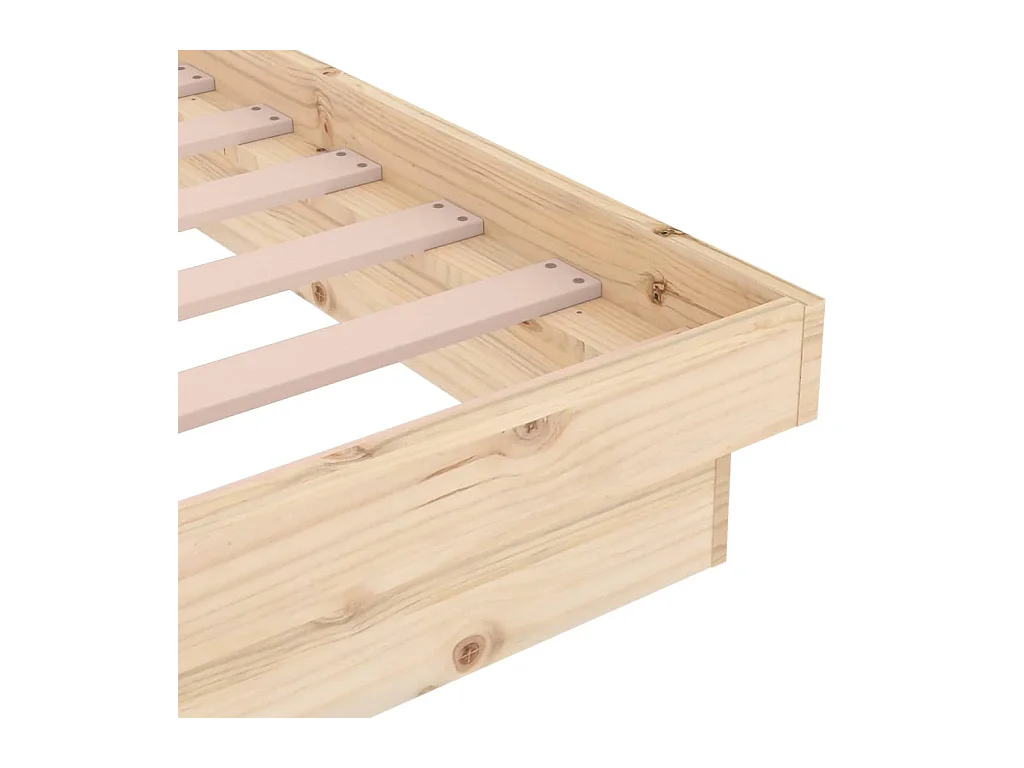 Cadre de lit sans matelas bois massif