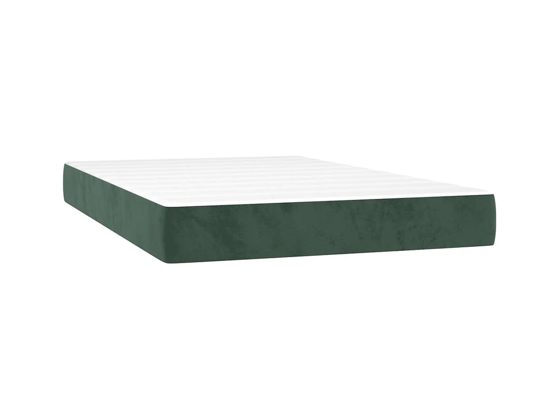 Boxspringbett mit Matratze Dunkelgrün 120x200 cm Samt