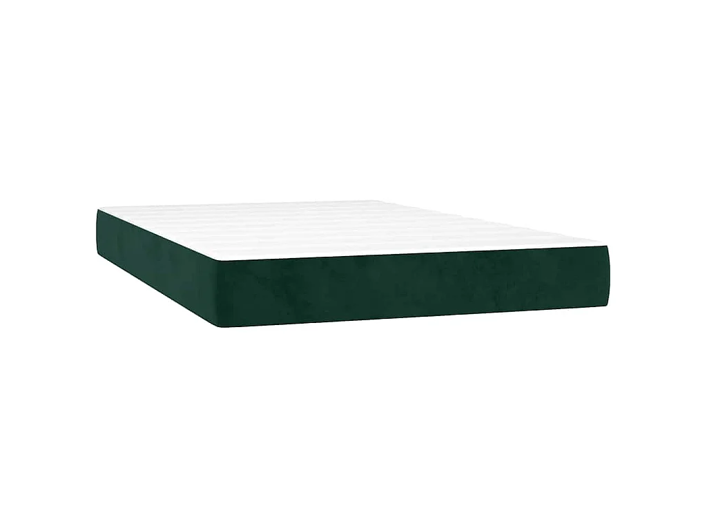 Sommier à lattes de lit et matelas Vert foncé 120x200cm Velours