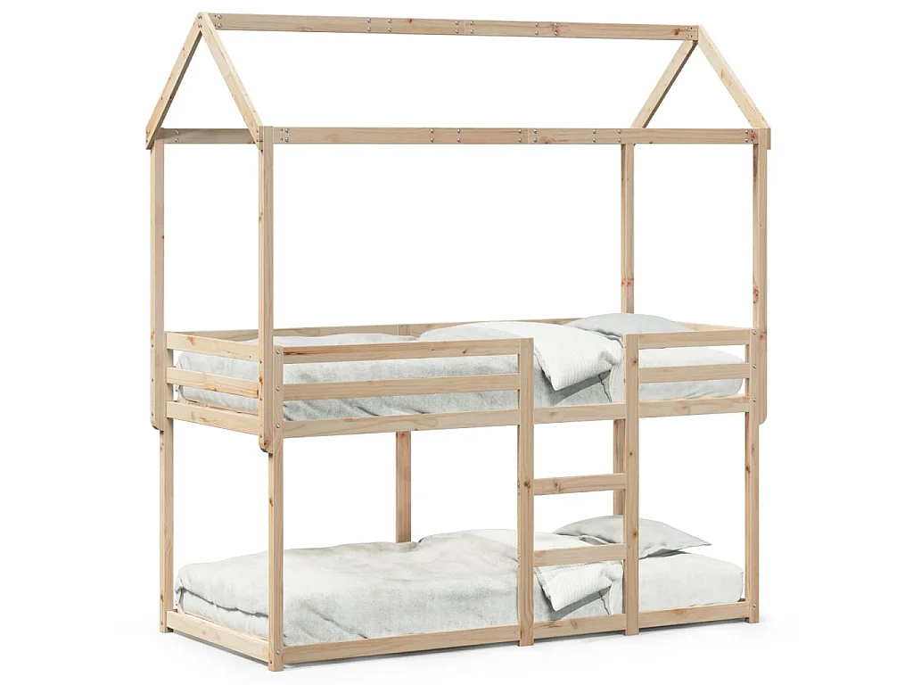 Etagenbett ohne Matratze 90x200 cm Massivholz Kiefer