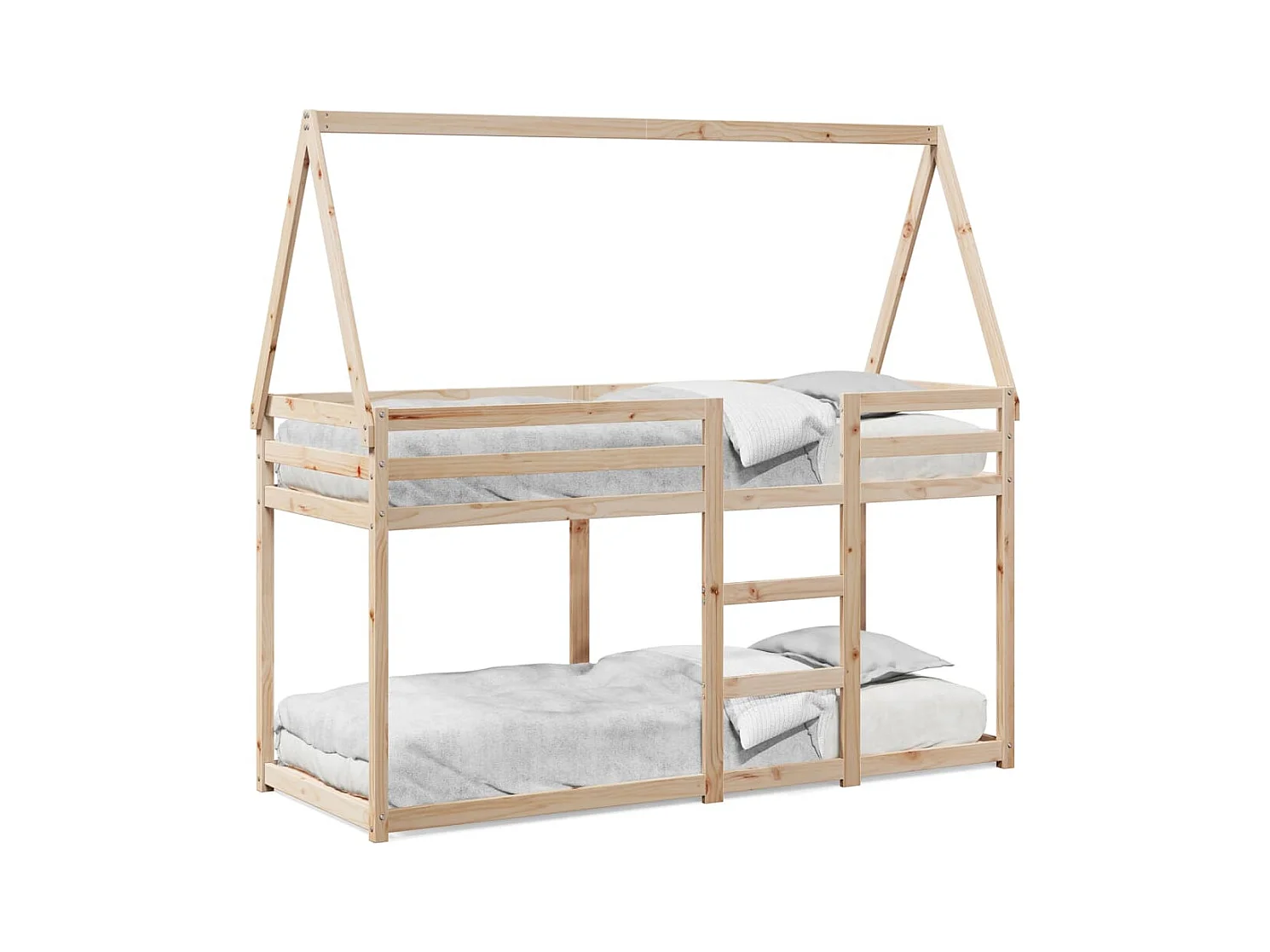 Lit superposé sans matelas 90x190 cm bois de pin massif