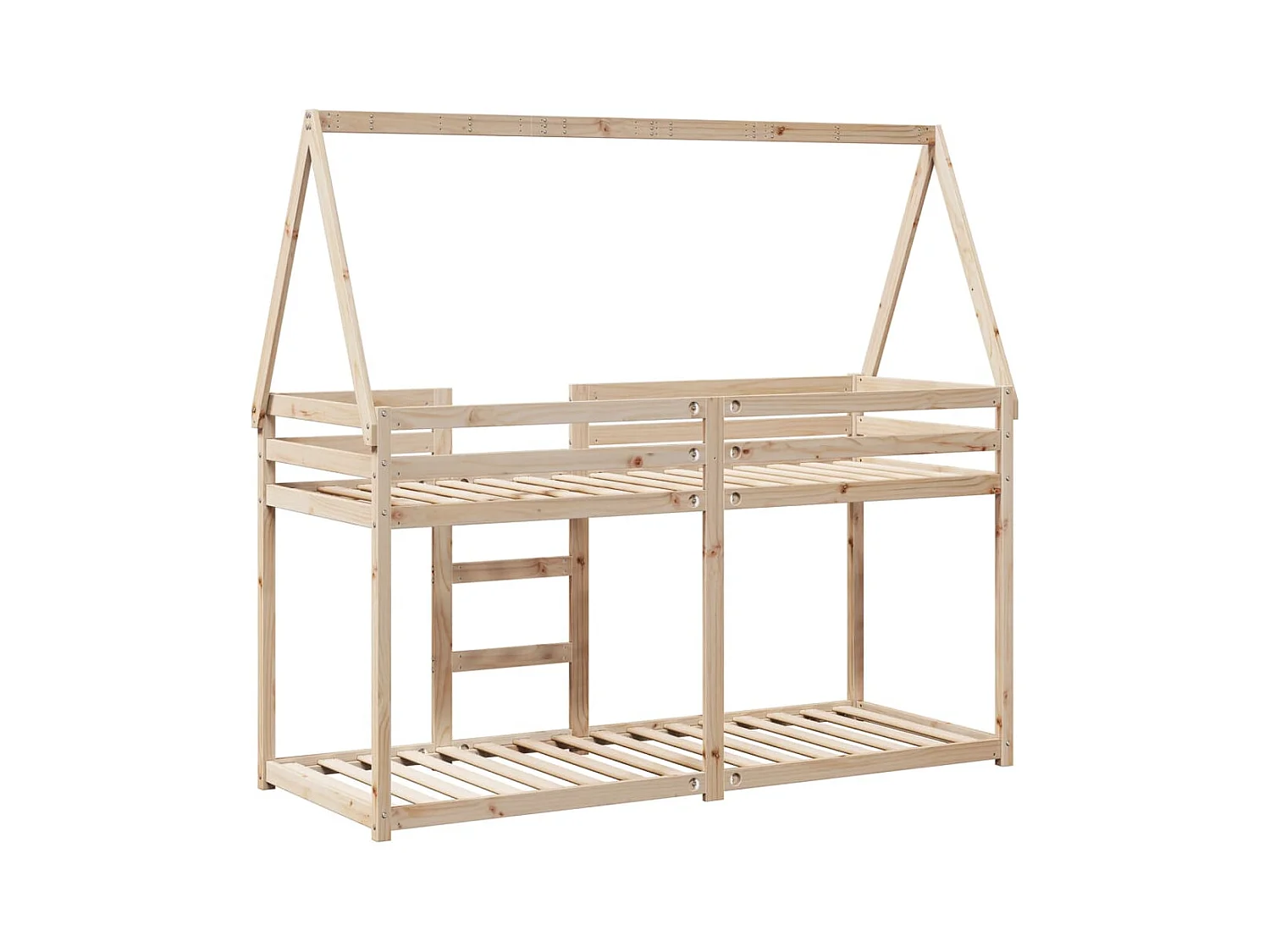 Lit superposé sans matelas 90x200 cm bois de pin massif
