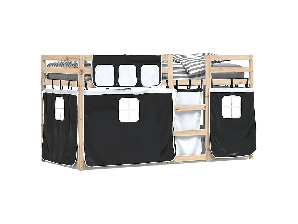 Lit superposé sans matelas 80x200 cm bois de pin massif
