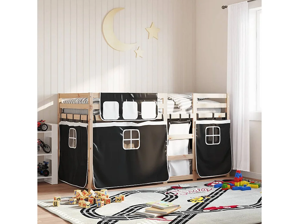 Lit superposé sans matelas 80x200 cm bois de pin massif