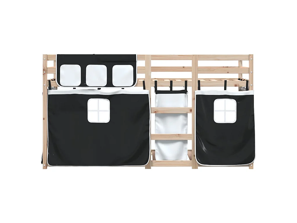 Lit superposé sans matelas 80x200 cm bois de pin massif