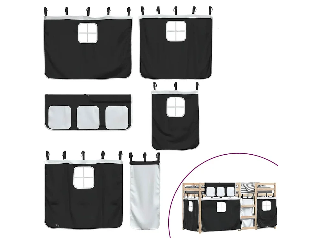 Lit superposé sans matelas 80x200 cm bois de pin massif