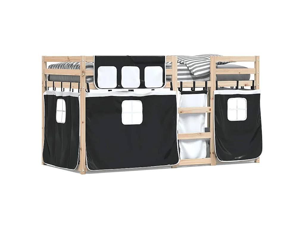 Lit superposé sans matelas 90x200 cm bois de pin massif