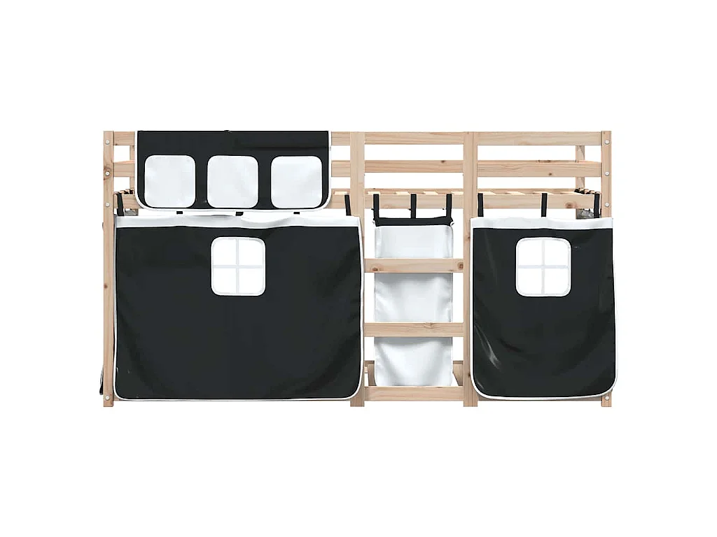 Lit superposé sans matelas 90x200 cm bois de pin massif
