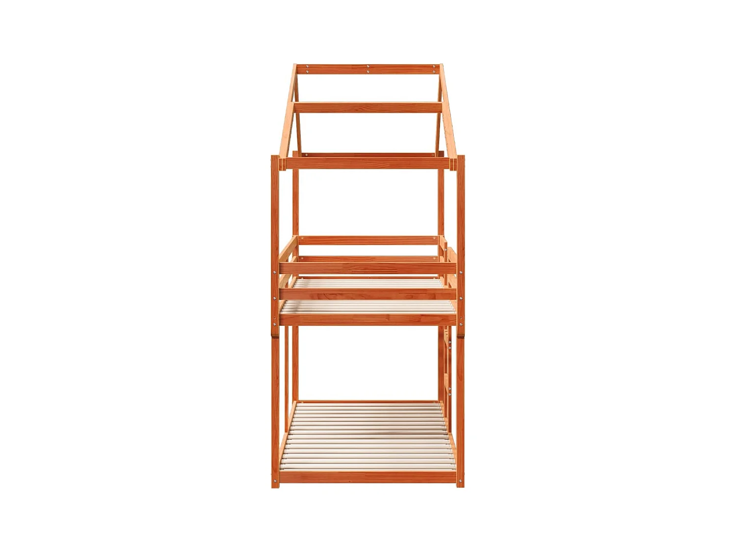 Lit superposé sans matelas cire marron 80x200 cm pin massif